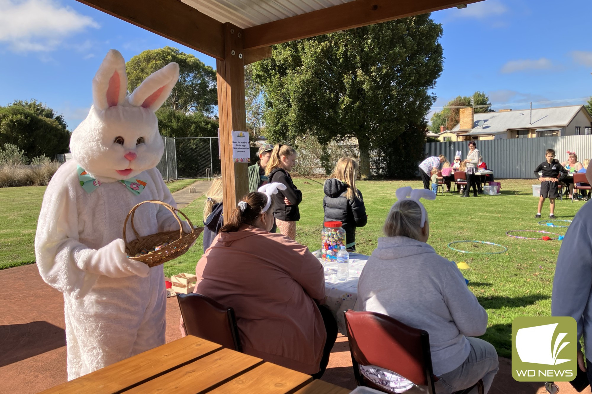 A special guest: The Easter Bunny paid a visit to those at Apex Park last week.