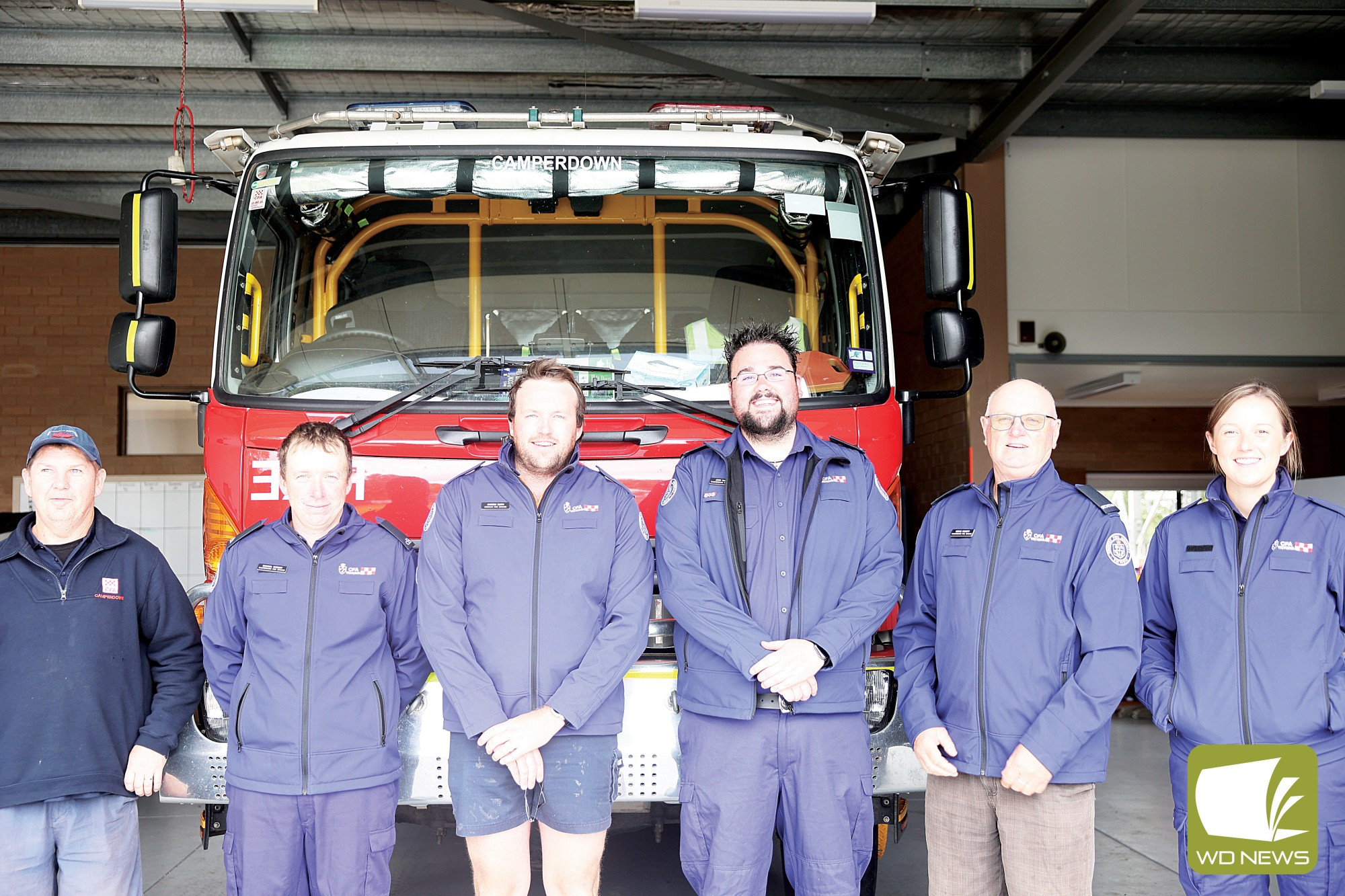 New leaders: Camperdown CFA’s new leadership team, pictured with secretary Bernie Sinnott.