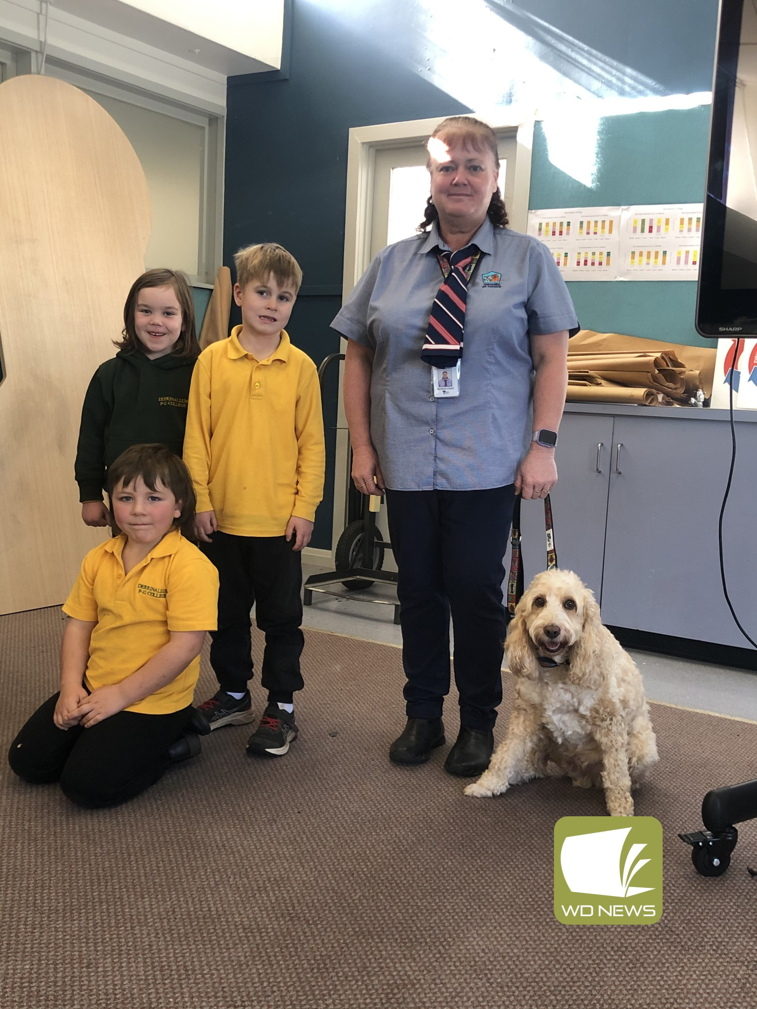 A furry visitor: Students at Derrinallum P-12 College had a special visitor to help teach them a very important lesson.