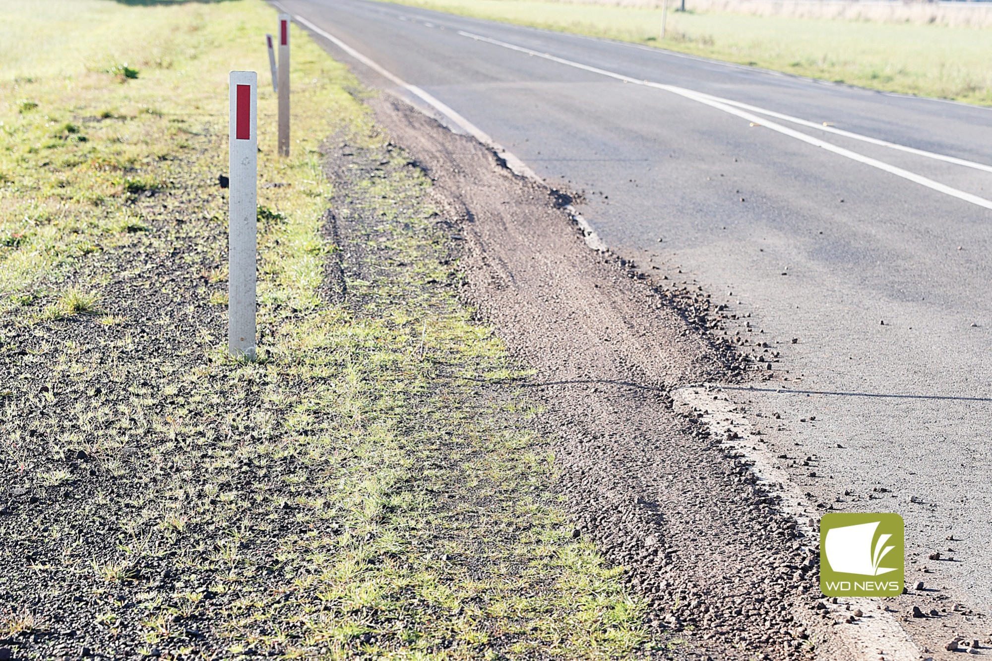 The offending section of road, which has been temporarily patched.