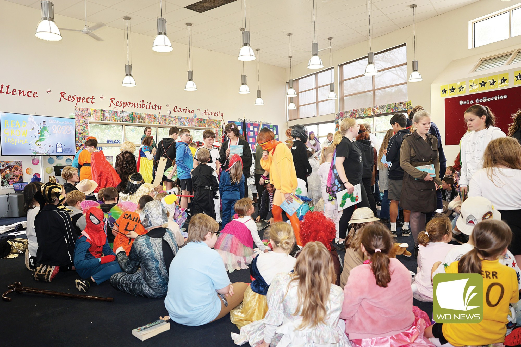 Fostering a love of reading: Students at Camperdown College marked Book Week with costumes and guest readers.