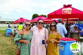 Simone McLaren, Claudia McLaren and Joyja Parker enjoy the day.