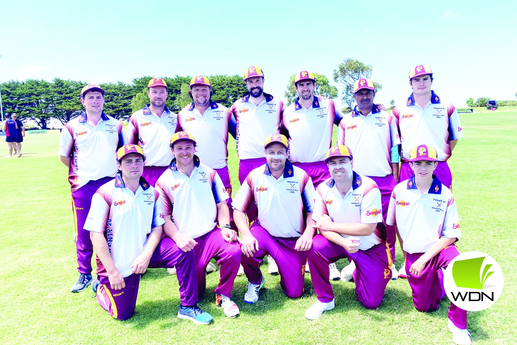 Pomborneit Twenty20 team at Dennington for the Sungold Quarter Final.