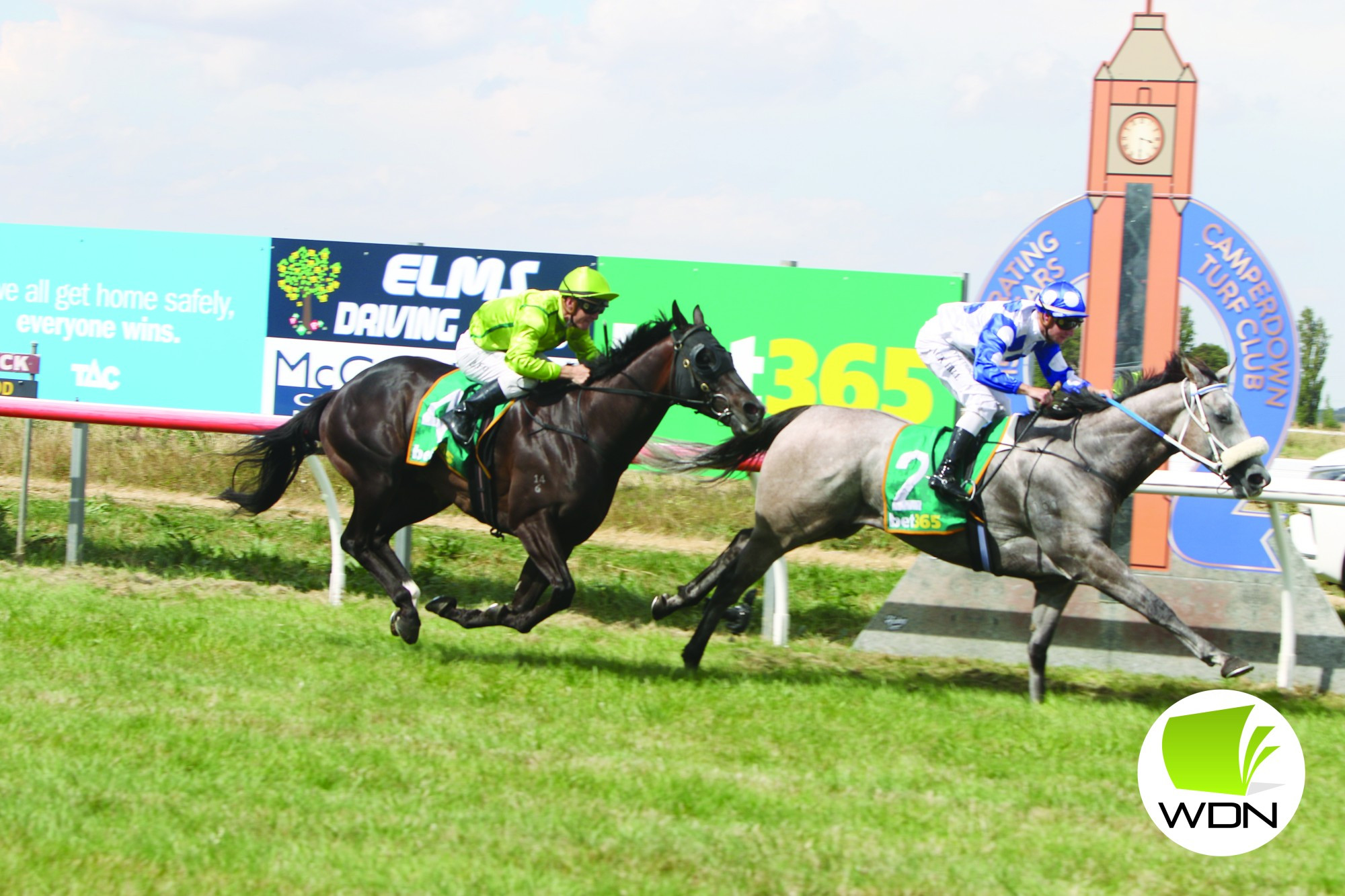 “Riot and Rose’ crosses the finish line to take this year’s Camperdown Cup.