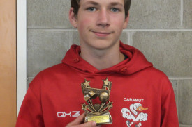 Carl Lehmann, winner of the Margaret Blain Most Improved trophy. 