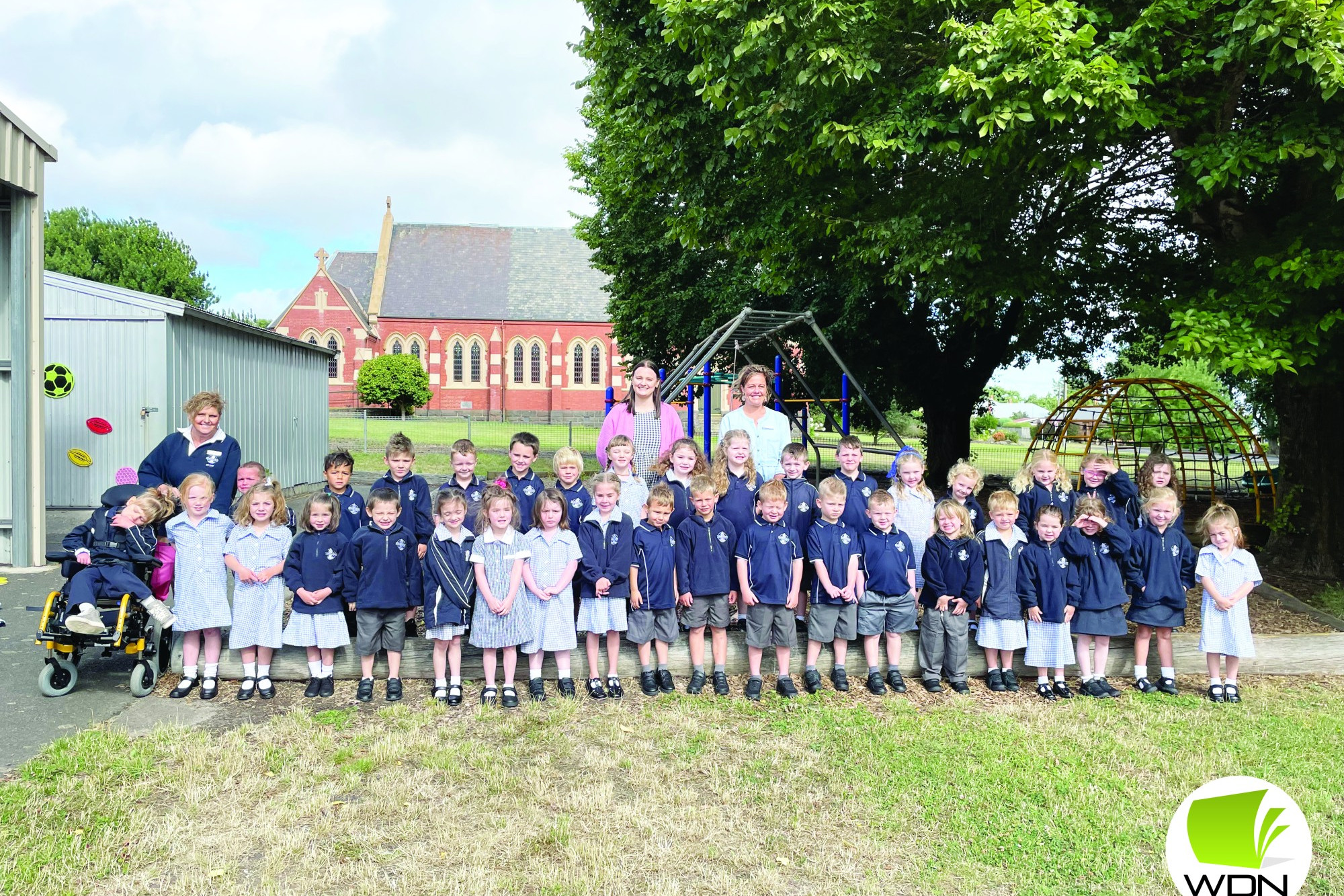 Thirty-six new Prep students started school at Camperdown College with the support of teachers Kim Robertson and Sage Bolton.