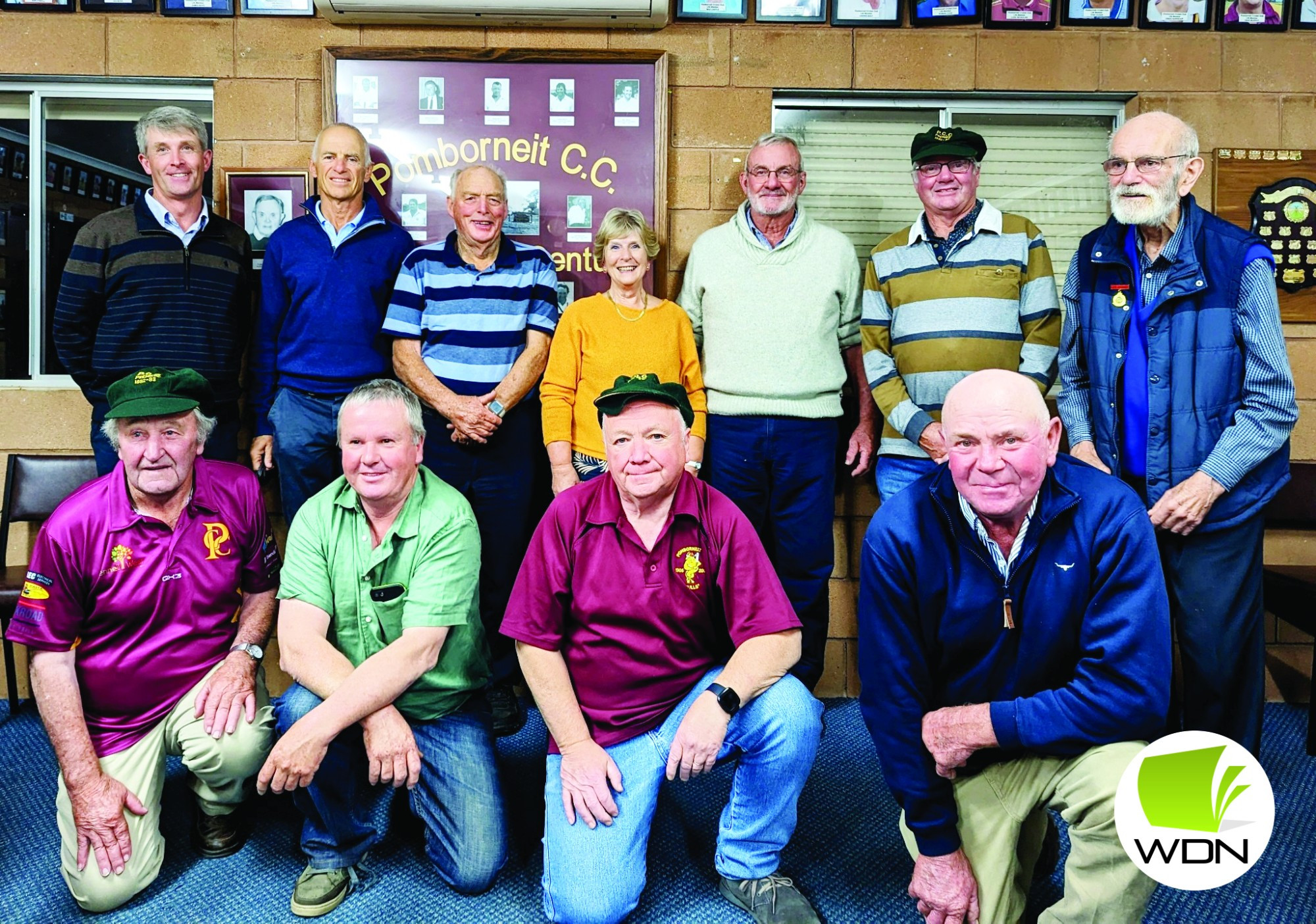 The 1982/83 premiership side. Back row from left: Rod Swayn, Bruce Roberts, Keith Turner, Ken O’Neill, John Hall, James Boy and Robert Pyke. Front: Brian Boyd, Phil Whytcoss, Antony Boyd, Roger Boyd (supporter) and Colin Beal.