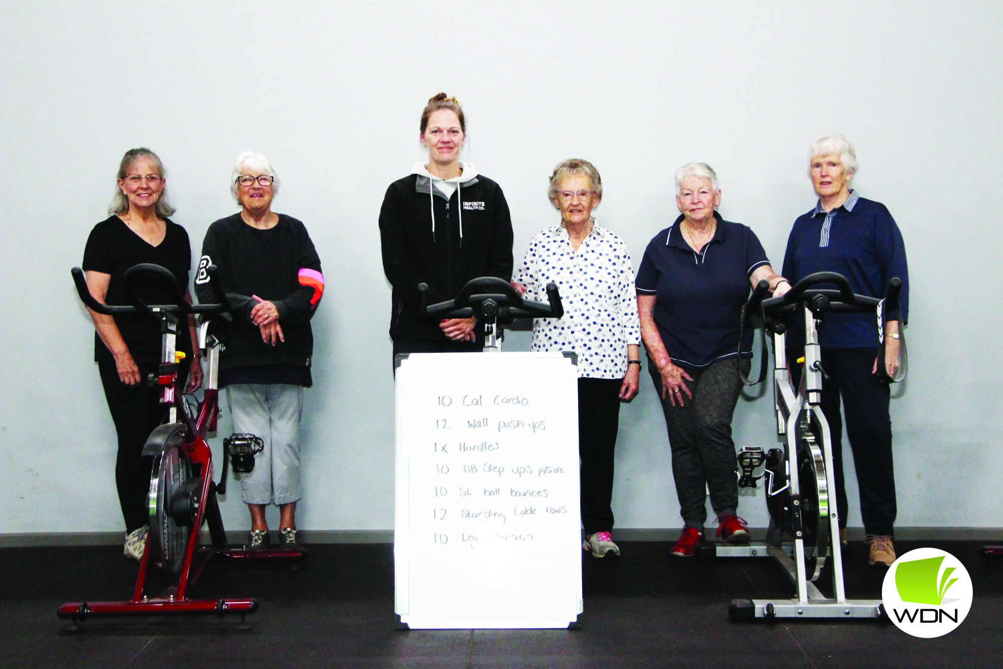 Exercise for confidence: Personal trainer Melissa Pitman with one of her classes, who are working towards more independence and confidence.