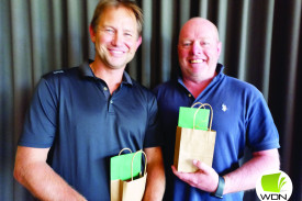 Victors: Camperdown men’s 4BBB winners Darren Cheeseman and Simon Gill. 