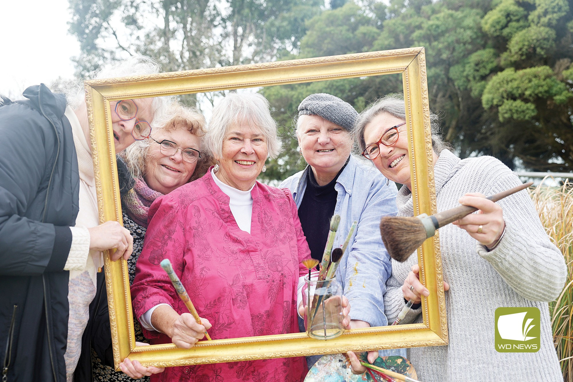 Art on show: Corangamite artists Isha Paasse, Sue Hollingsworth, Joan Mahony, Lydia Green and Jan Barnes are showing off the area through their artworks.