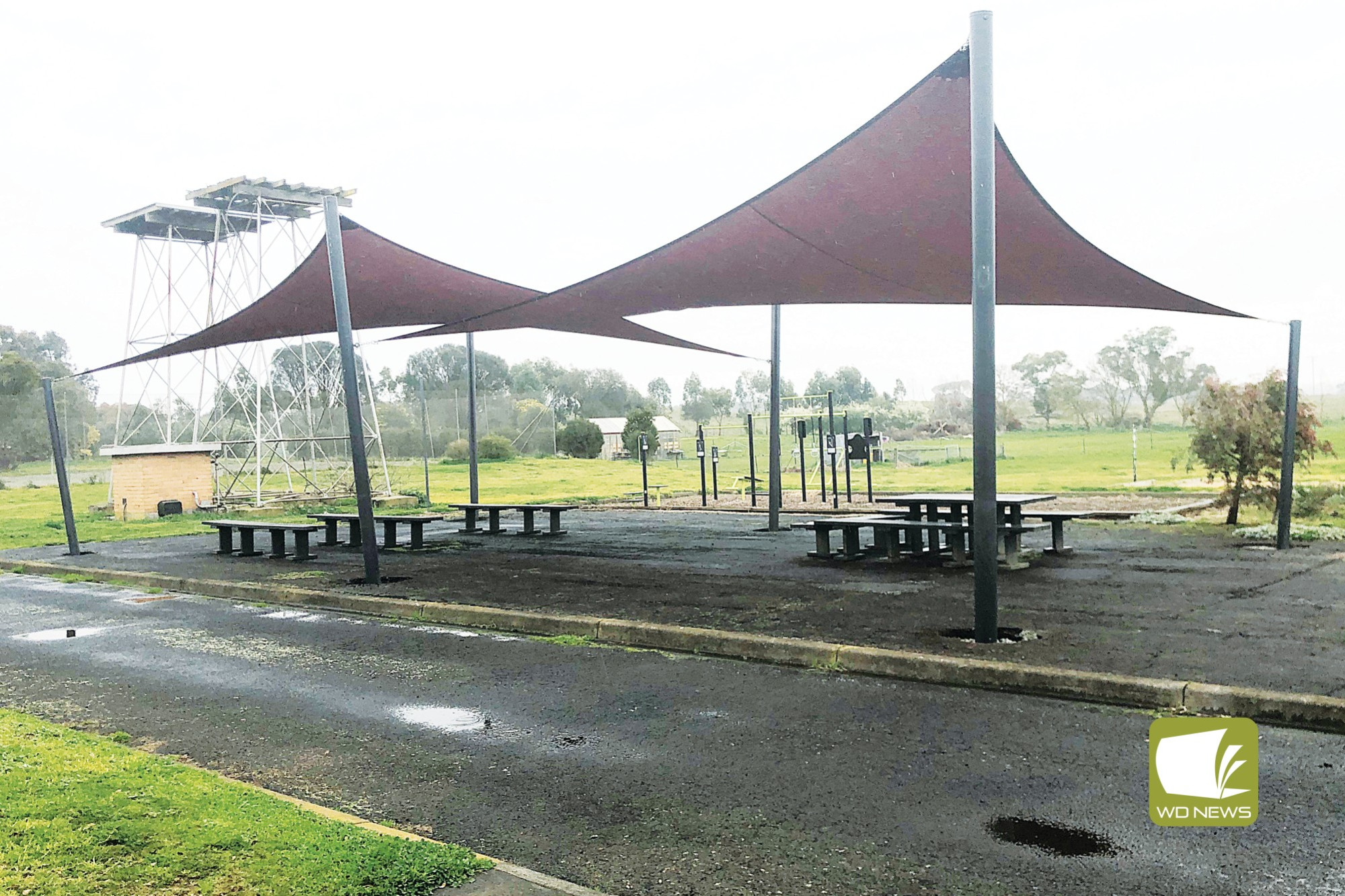 Providing outdoor learning: Derrinallum P-12 College has installed new sail shades for use in summer.