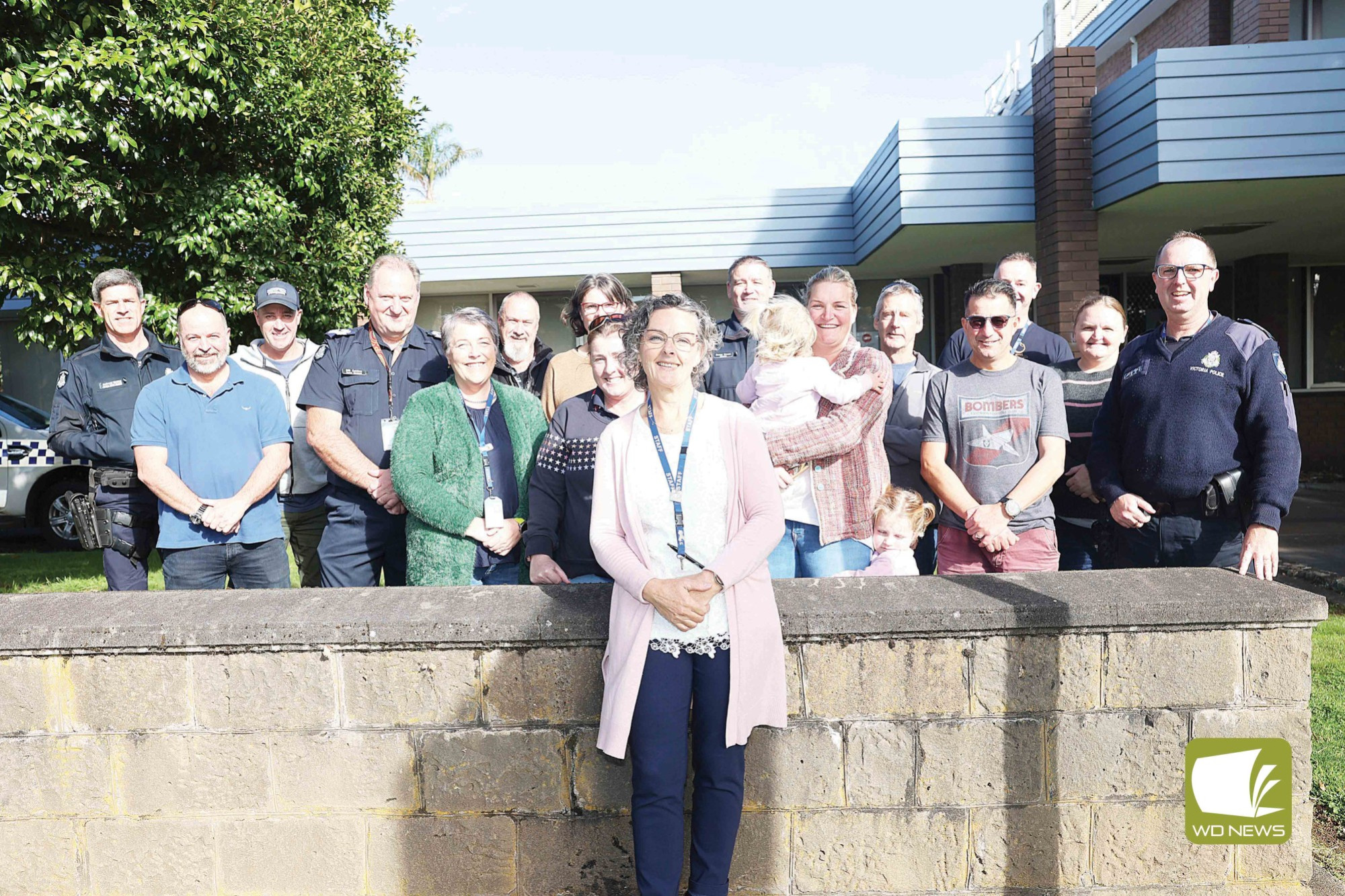 Marking a milestone: A special barbecue was held at Camperdown Police Station to celebrate Monica Hickey’s 40 years of service.