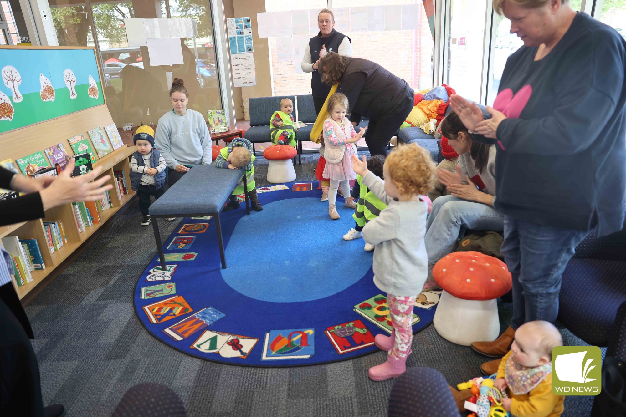 Fun for everyone: Camperdown Library’s Rhyme Time and Baby Bounce offer interactive sessions to build literacy skills.