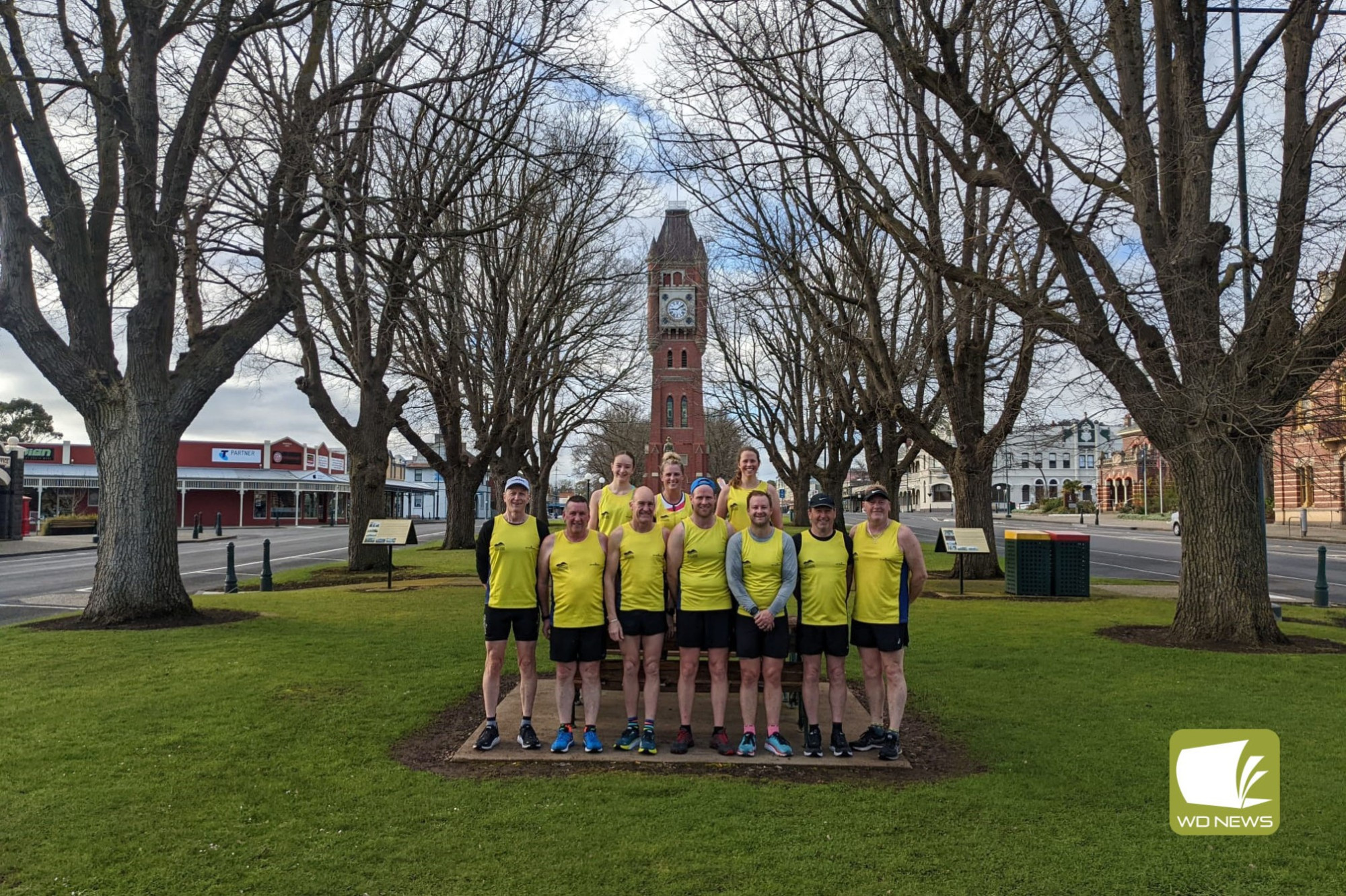 Town runners: The Lakes and Craters Running Group enjoys companionship while keeping fit.