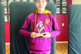 Pomborneit’s Finn Tolland took 13 wickets this season to win the bowling award. 