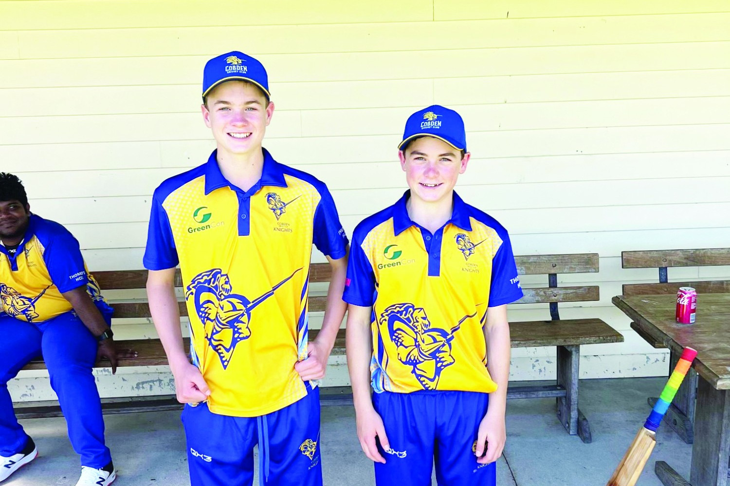 Cobden’s Eddie Walsh was named Cricketer of the Year and also won the batting award while Parker Walsh (right) was celebrated for his five-wicket haul in the under 15 Country Week All-Star game.