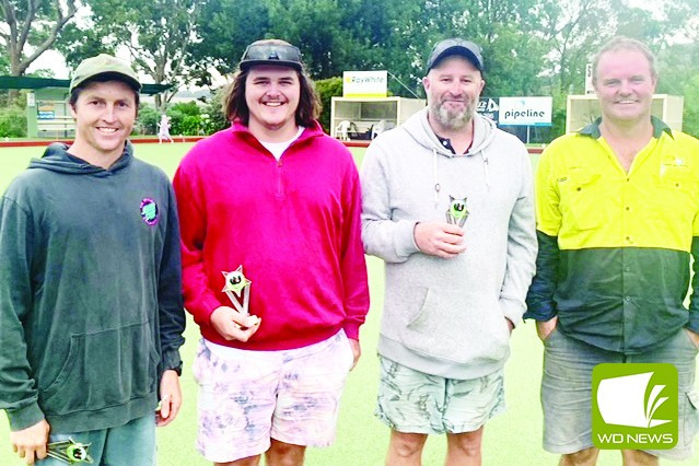 The winning team from the sponsors cup nights: Tom Spokes, Zac Molan, Ash Sinnott and Greg Molan.
