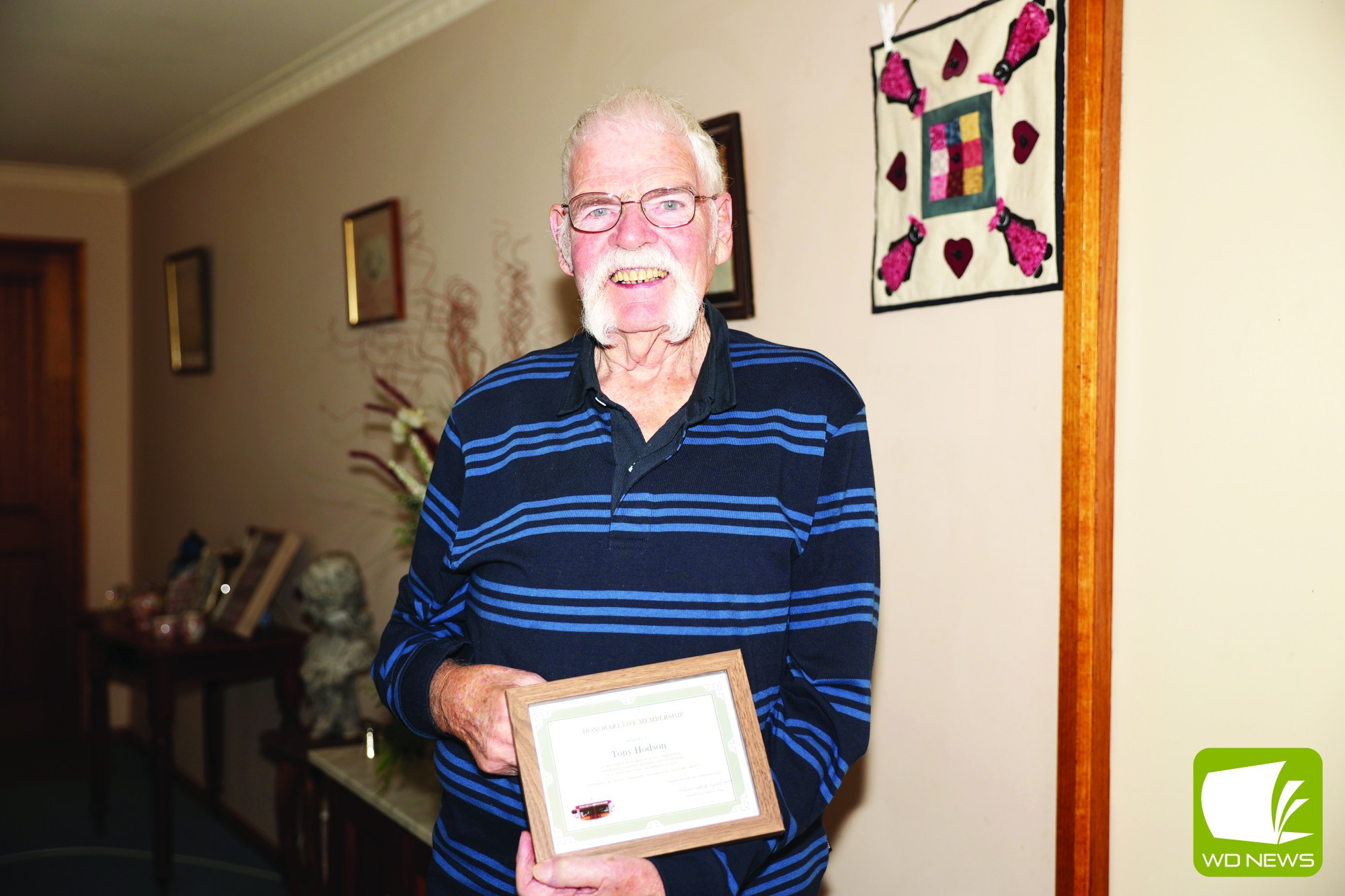 Honorary life member: Local stalwart Tony Hudson has been honoured by the Derrinallum Lismore Community Association History Group.