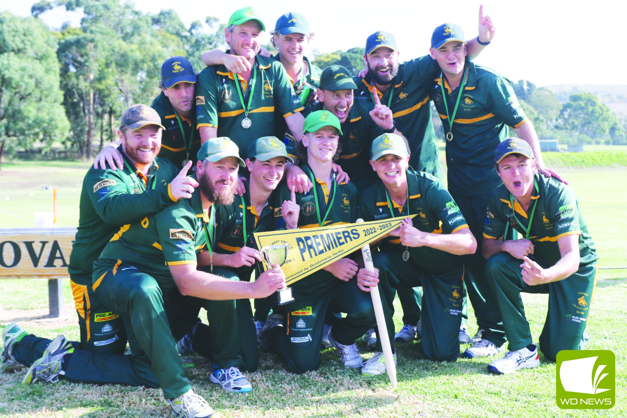 Bookaar celebrates its division one premiership.