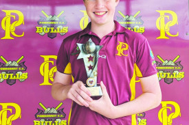 Pomborneit Gold under 13 boys’ team champion Max Rees. 