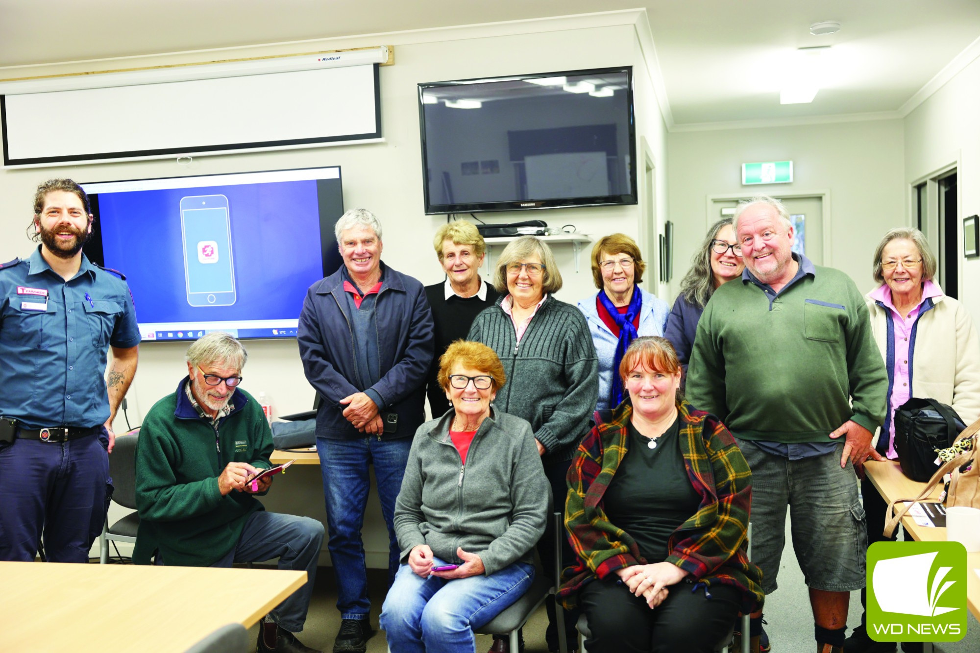 Helping save lives: Paramedic Levi Karschimkus launched the Good SAM app at the Lismore Progress Association’s meeting on Wednesday.