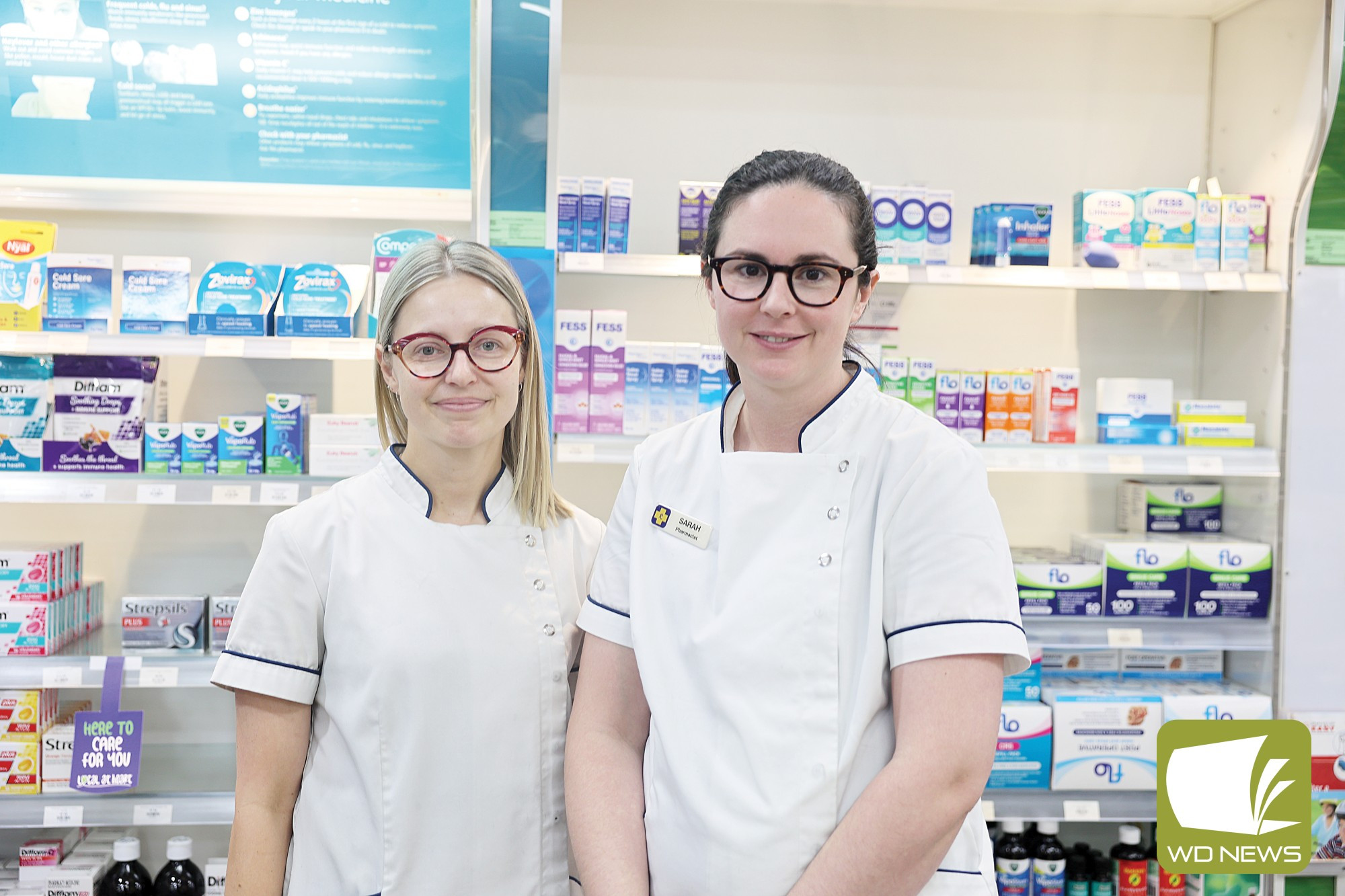 Pharmacies concerned: Sarah Baker and Sarah Venn, owners of Camperdown’s two pharmacies, have expressed their concerns over the Federal Government’s 60-day dispensing change.