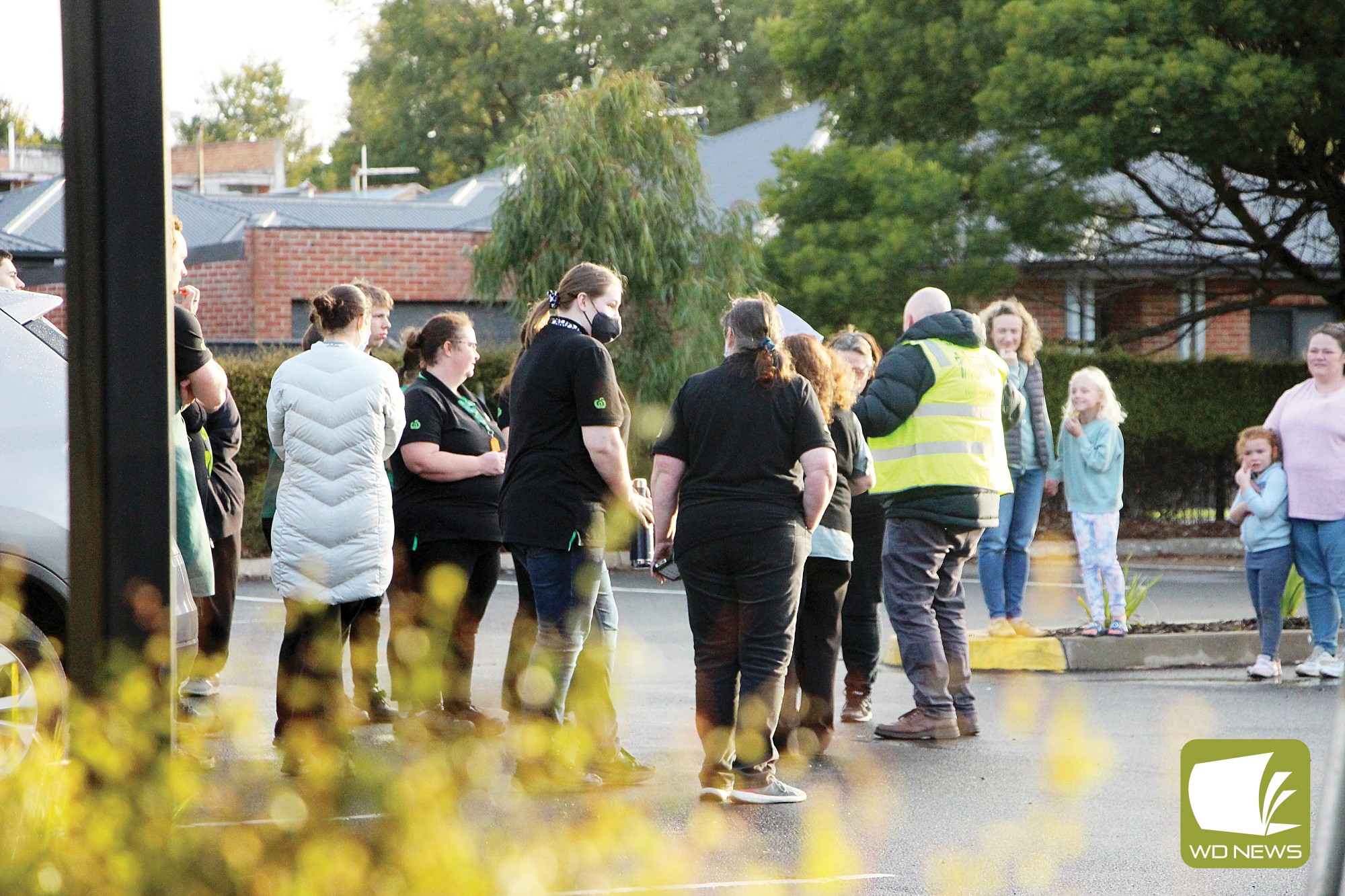 A sudden event: Customers and staff of Camperdown’s Woolworths store were evacuated on Monday.