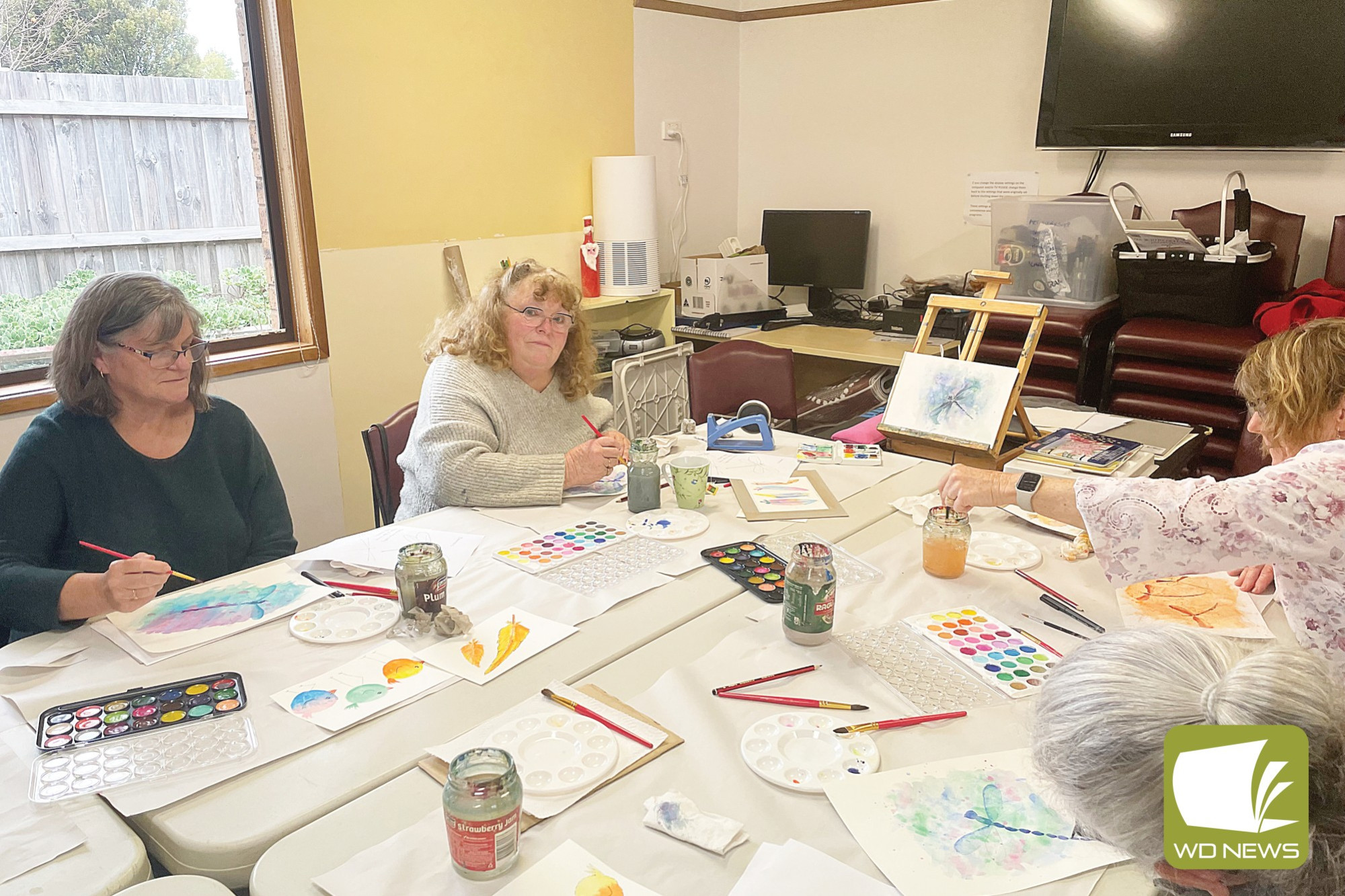 Popular sessions: Attendees at two water colour workshops in Camperdown learned new skills.