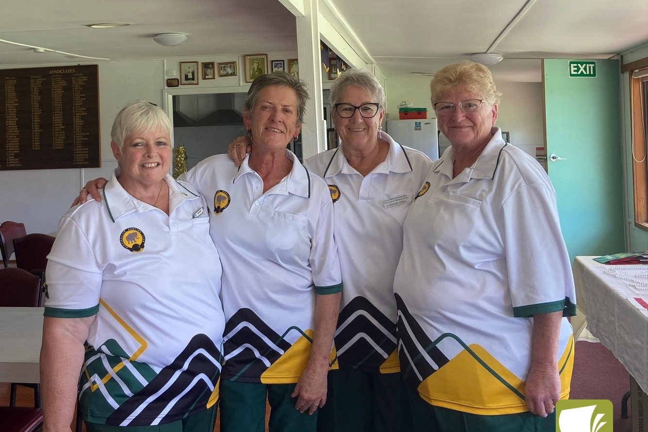 Women’s final competitors (from left) Louise Molesworth, Fiona Noone, Lorraine Uren and Annete Thomas.