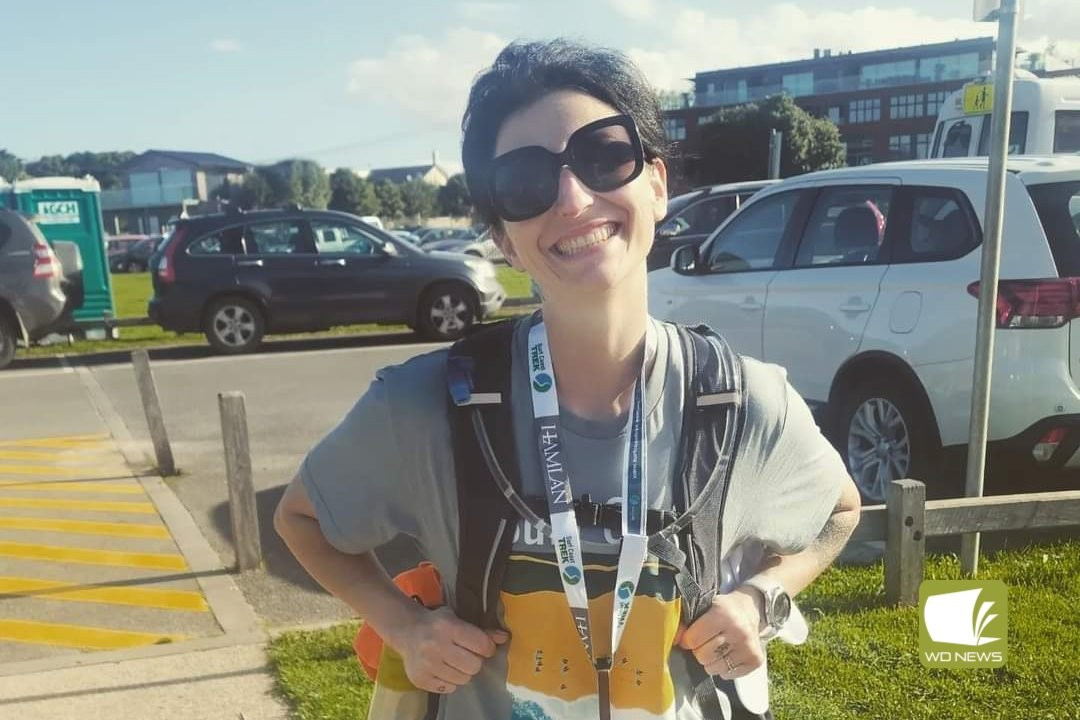 Camperdown mum Jess Lyne will walk solo from Apollo Bay to the 12 Apostles next week to raise money for Very Special Kids.