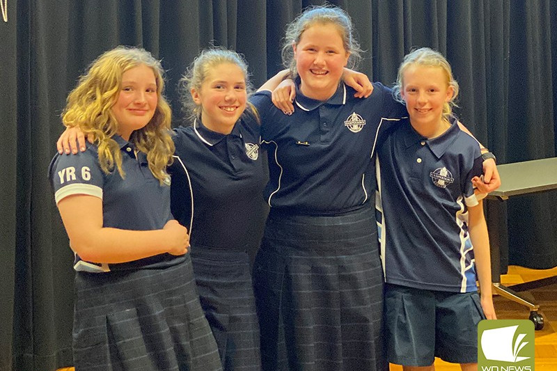 Fostering leadership in girls: Camperdown College students Isla Spokes, Sophie Wilson, Abey McLachlan and Emily Wood were among many girls taking part in the GALS program.