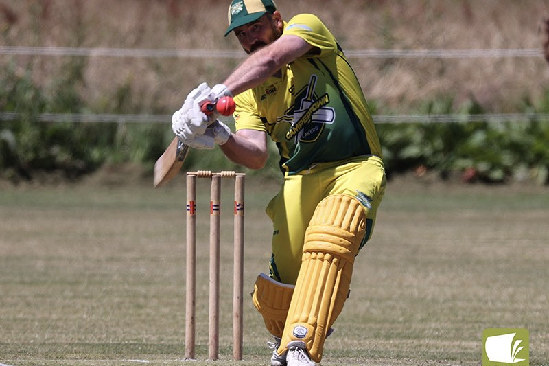 Steven Fisher had a great day with the bat contributing 125 runs from 74 balls in the Camperdown Lakers victory over Woorndoo last weekend.