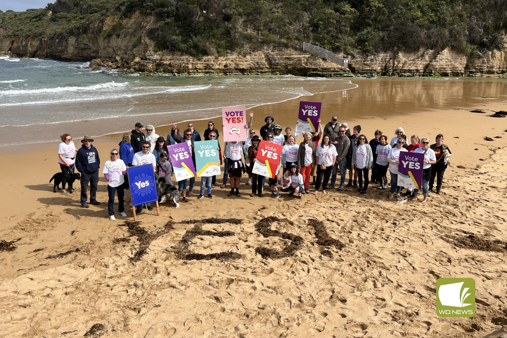 Referendum: A ‘Walk for Yes’ event was held in Port Campbell on the weekend attracting more than 30 people.