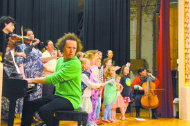 Sing a song: Victorian College of the Arts Secondary School director of choral studies Dermot Tutty conducted the Sing Out Loud choir.