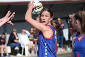 Terang Mortlake goal attack Alice Suhan battled gallantly for her side during last Saturday’s preliminary final.