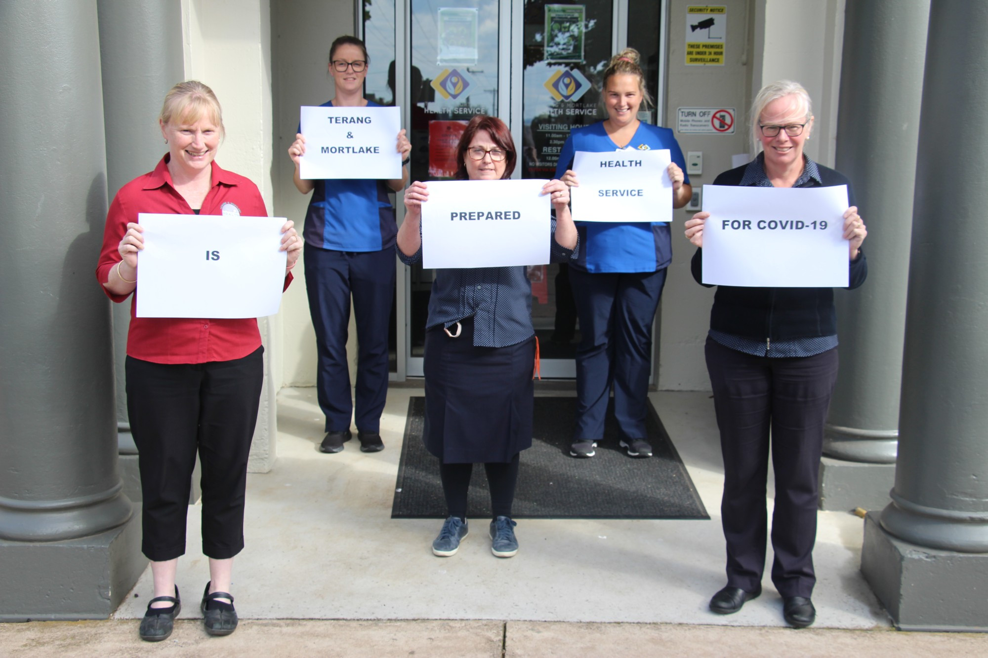 Ready: Terang Mortlake Health Service staff have implemented a range of new and proactive measures in response to the COVID-19 crisis across the world.