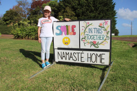 Great idea: Bella Scanlon repurposed these abandoned road signs into illustration signs with the help of her mum Kylie. 