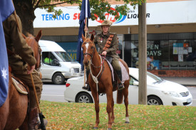 Tori Hutchins was one of three light horsemen to participate in the procession and morning service in Terang. 