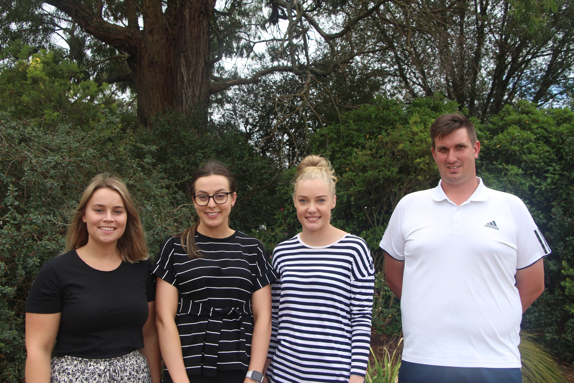 Keen to teach: Five new teachers have joined Terang College this year, including Georgia Guest (from left), Kate Marquand, Joanna Couch and James Priebbenow.