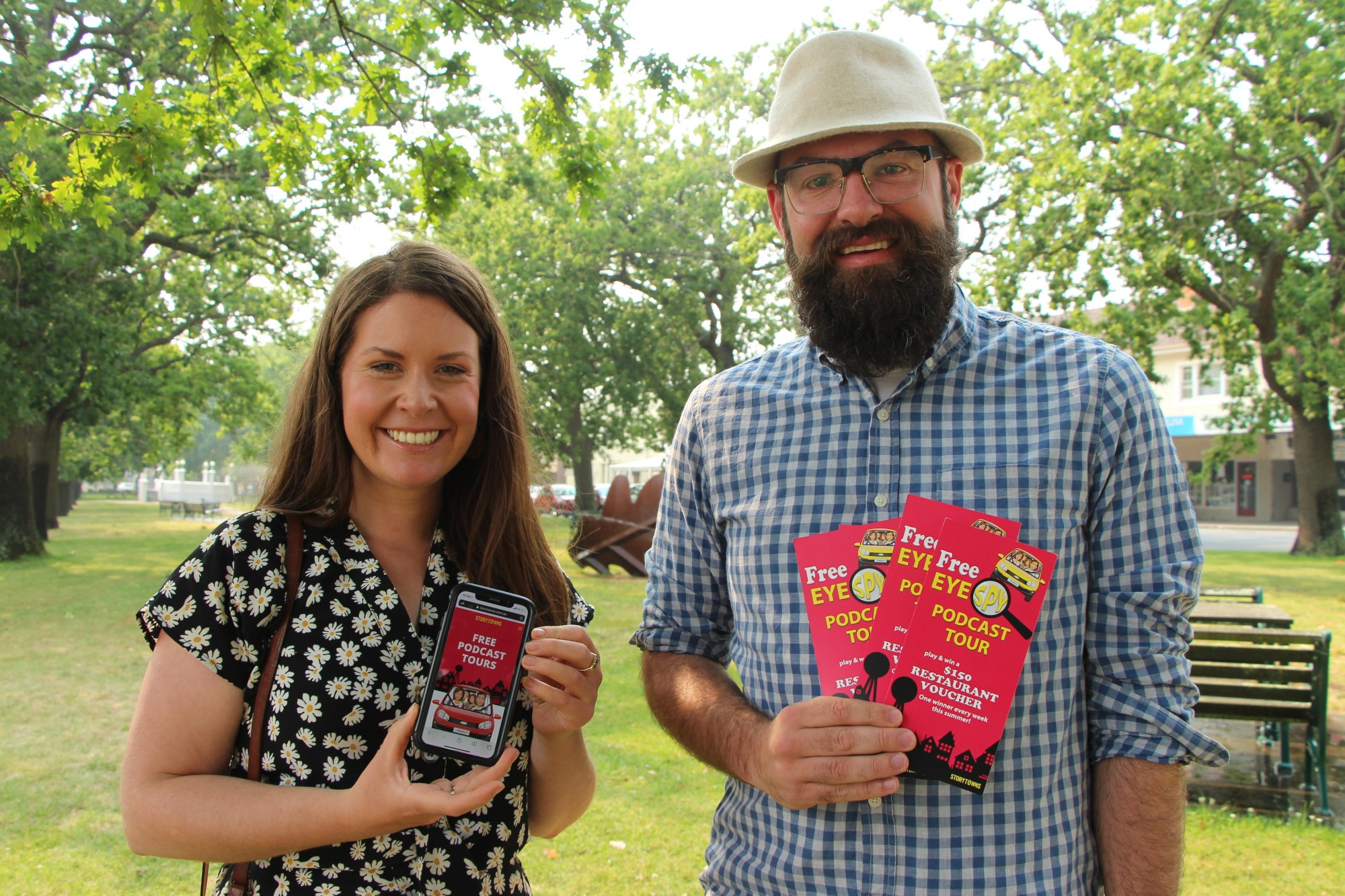 Town tales: Former Terang local Jarrod Pickford and Emily Edge are excited to help showcase the stories behind south west towns and their businesses through their new start-up web-based podcast Storytowns.