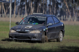 In action: One of the crew’s cars completing a test at a previous event. 