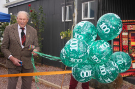 Terang RSL member Les Pomeroy cut the ribbon and released special balloons in celebration of the club’s centenary.