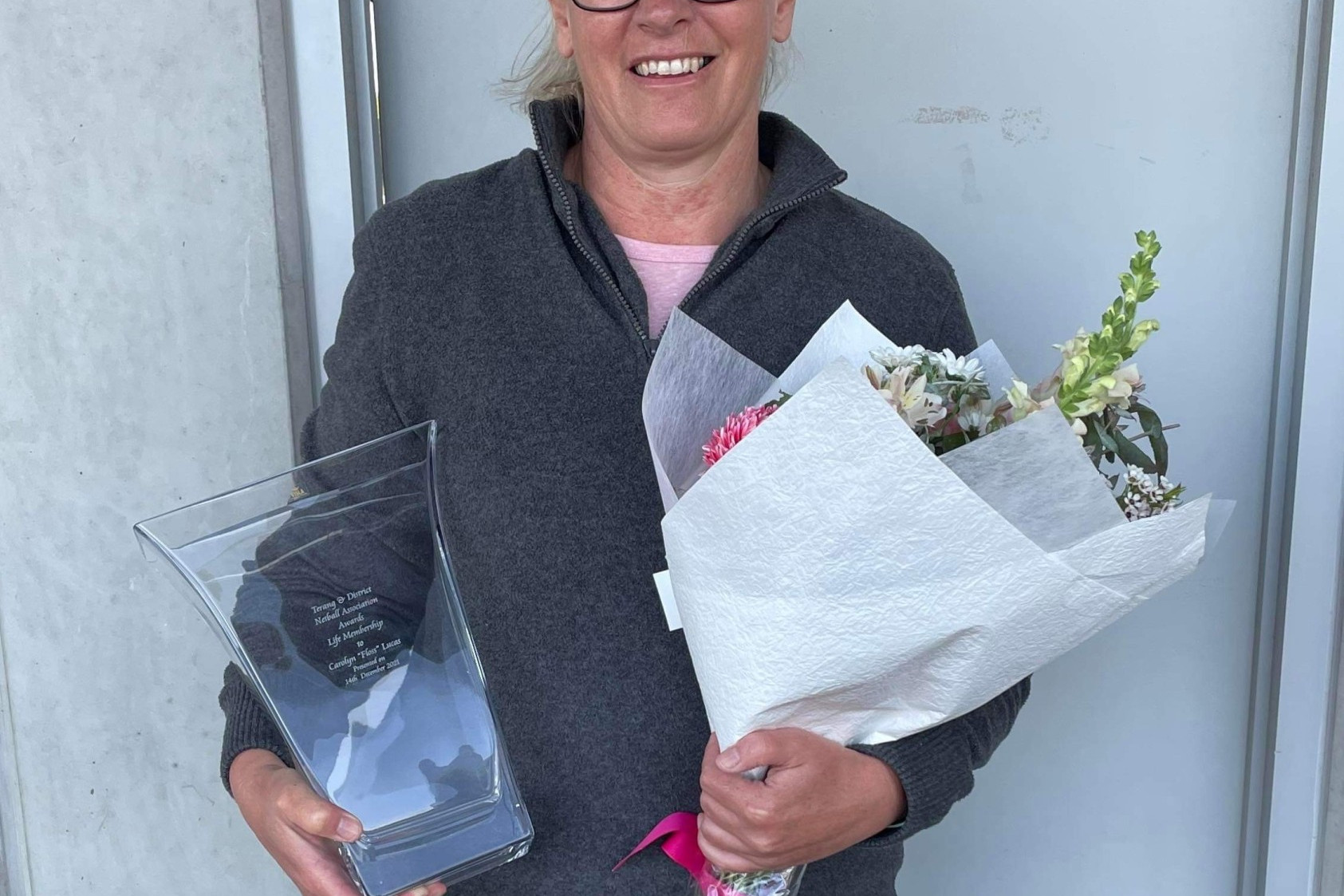 Recogition: Carolyn Lucas was inducted as a life member of the Terang and District Netball Association last week.