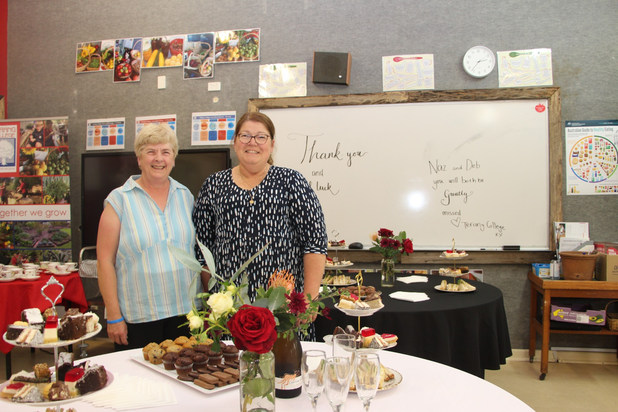 Departing: Beloved Terang College staff members Deb Cust and Narelle Holliday said their final goodbyes to the school last week, with both departing the school for new adventures last week.