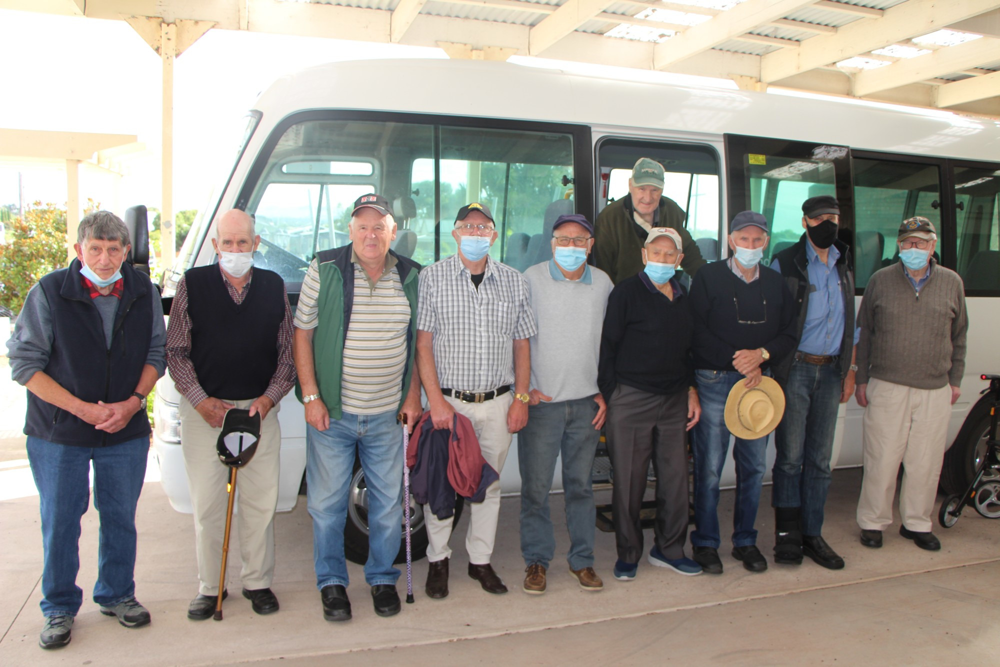 Together again: Members of the TMHS social support group met as part of their weekly Monday men’s group after the service recently recommenced after a hiatus during the peak of the COVID-19 pandemic.