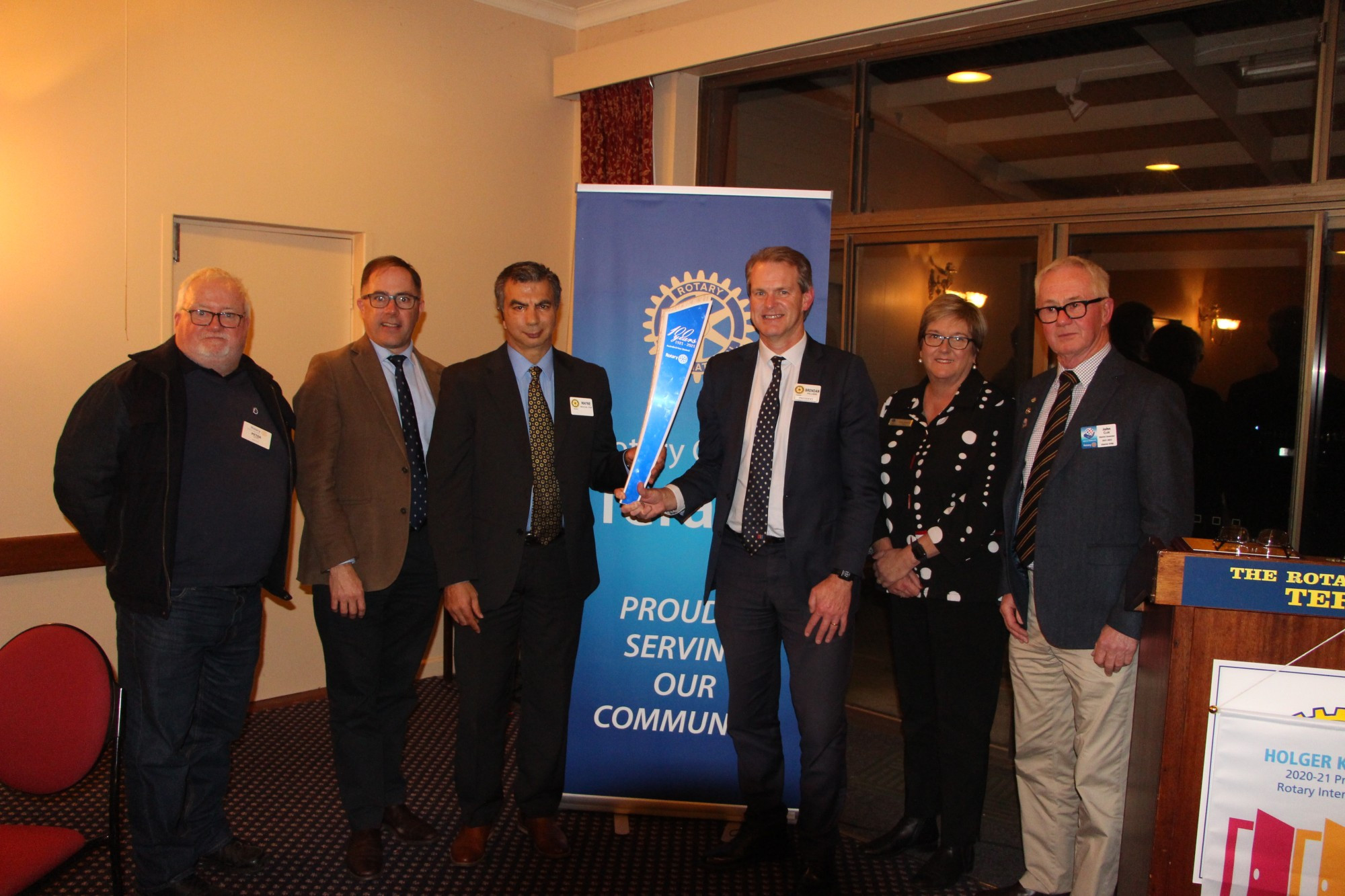 Congratulations: Terang Rotary Club held its 2020-2021 changeover dinner on Tuesday night, with incoming president Wayne Reicha receiving a warm welcome to the role.