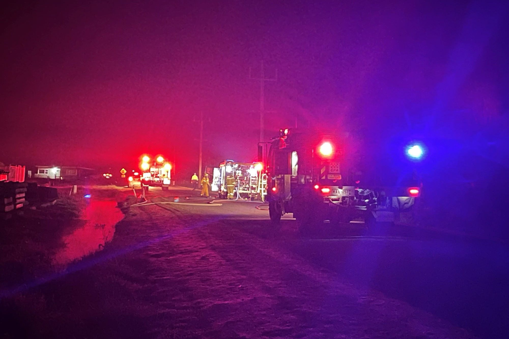 Lucky escape: A chimney fire threatened a property on Black Street in Terang last Friday night, with three CFA appliances responding.