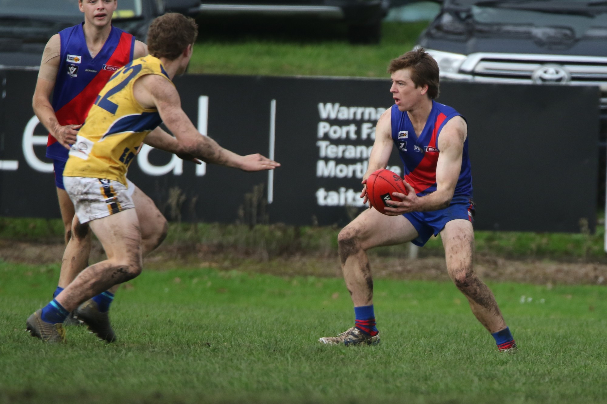 Milestone: Joe Arundell played his 100th game for Terang Mortlake in the Bloods loss to North Warrnambool last Saturday.