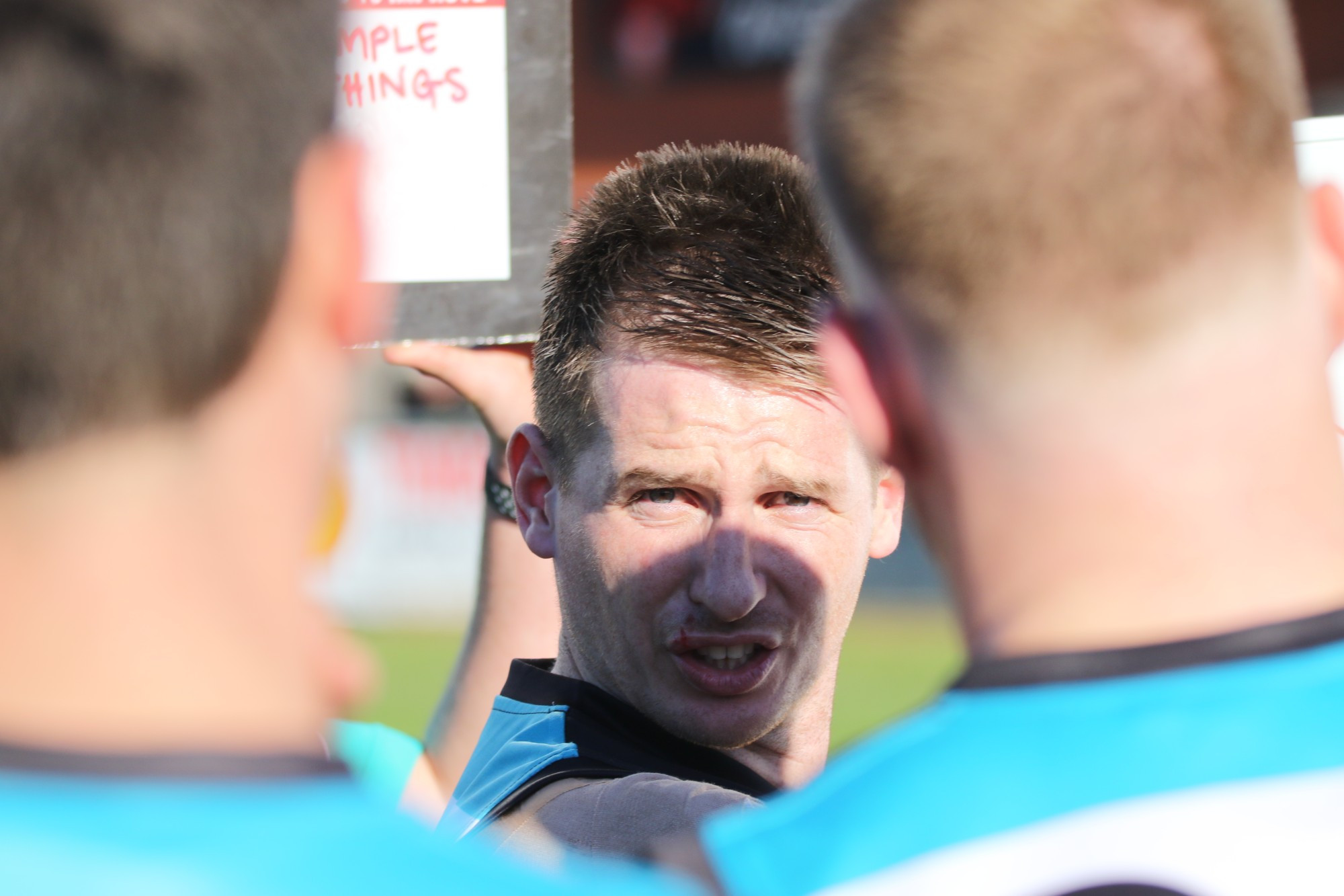 Key message: Kolora Noorat coach Ben Walsh’s quarter-time message was not lost on his players, with his side responding from a sluggish start to record a resounding victory over Old Collegians last Saturday.