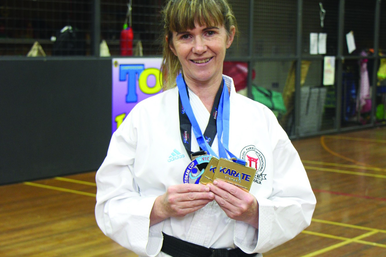 Form: Terang Dojo’s Jill Cole took out wins in the Australian Karate Federation State Championships and a second place in the Shotokan Cup last month after earning a spot in the Australian national team.